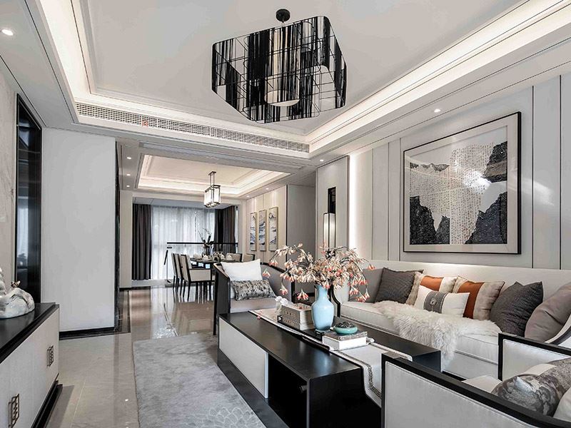 河源市東江首府輕奢風(fēng)格三居室裝修案例