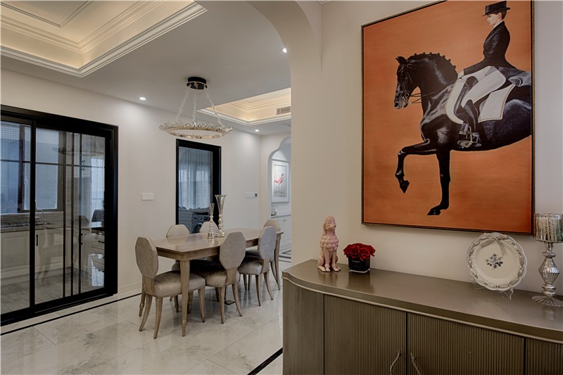 裝修案例美式輕奢風格室內(nèi)裝修效果圖-餐廳 裝修案例美式輕奢風格室內(nèi)裝修效果圖-餐廳