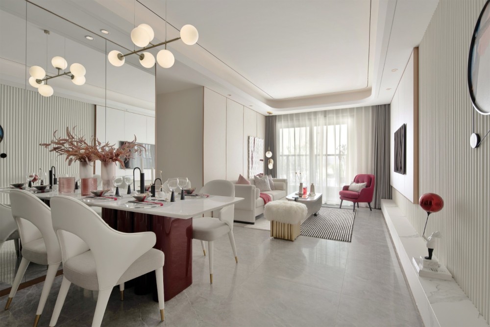 現(xiàn)代輕奢風格室內設計家裝案例-客餐廳