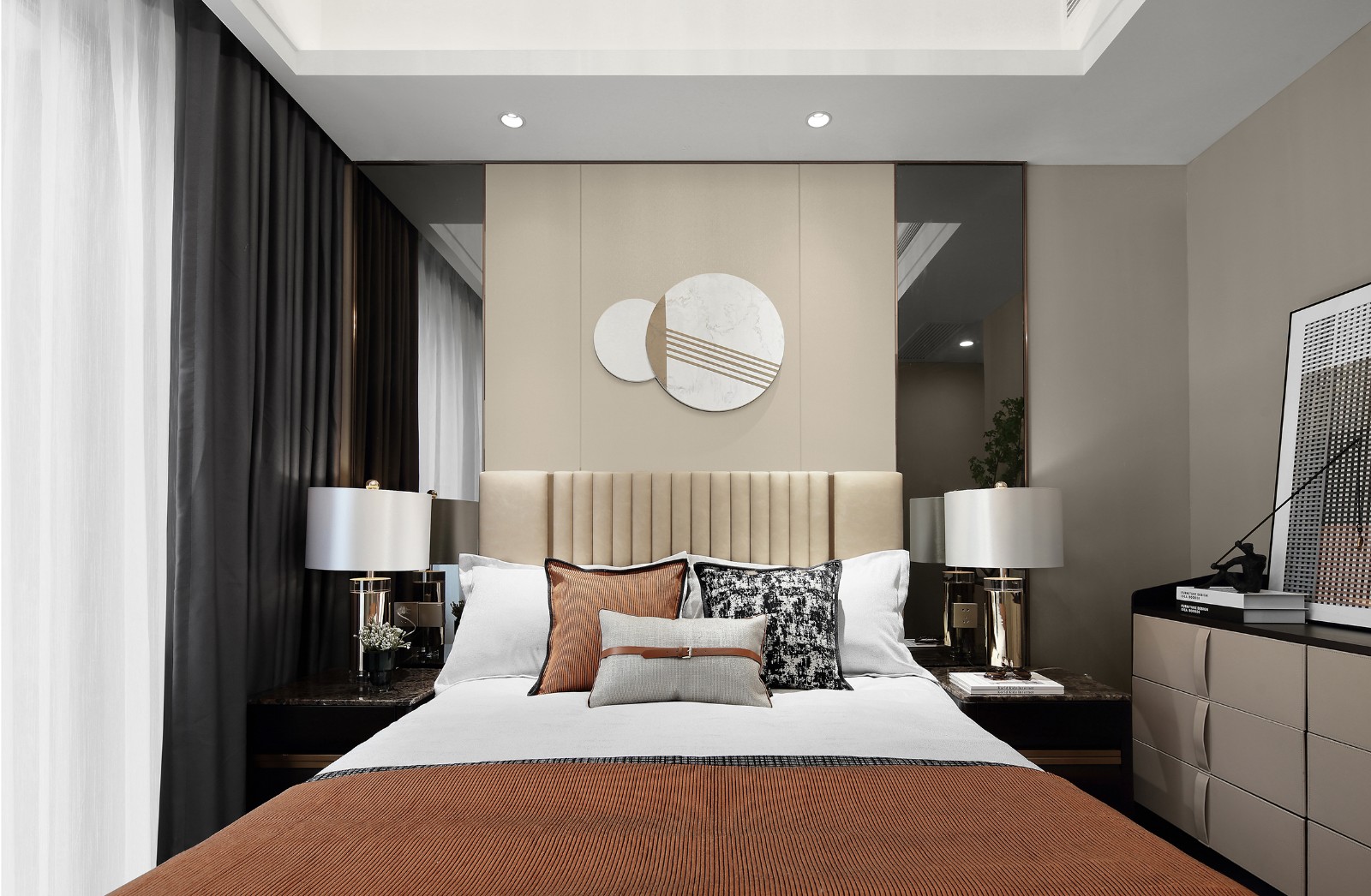 港式輕奢風(fēng)格室內(nèi)設(shè)計(jì)家裝案例-次臥 港式輕奢風(fēng)格室內(nèi)設(shè)計(jì)家裝案例-次臥