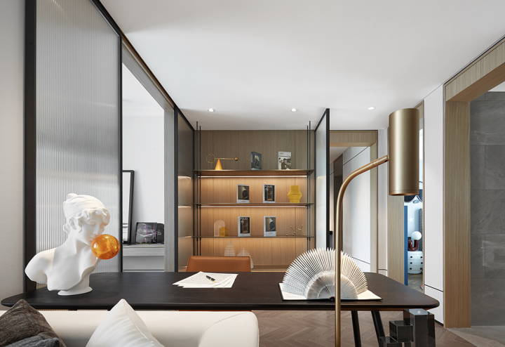 現(xiàn)代摩登風(fēng)格室內(nèi)設(shè)計(jì)家裝案例-書房 現(xiàn)代摩登風(fēng)格室內(nèi)設(shè)計(jì)家裝案例-書房