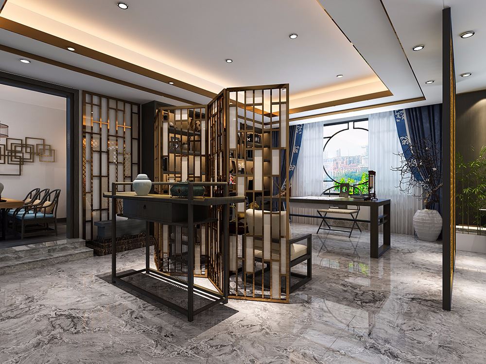 佛山市雅居樂萬象郡新中式風(fēng)格別墅裝修案例