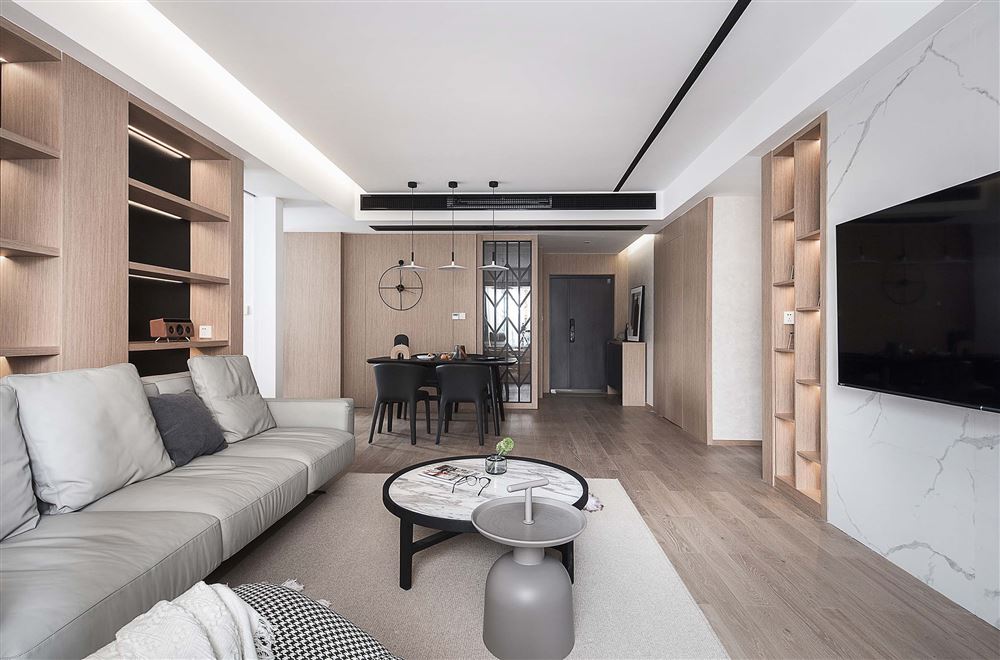 江門市恩平錦江花城現(xiàn)代簡約風(fēng)格三居室裝修案例