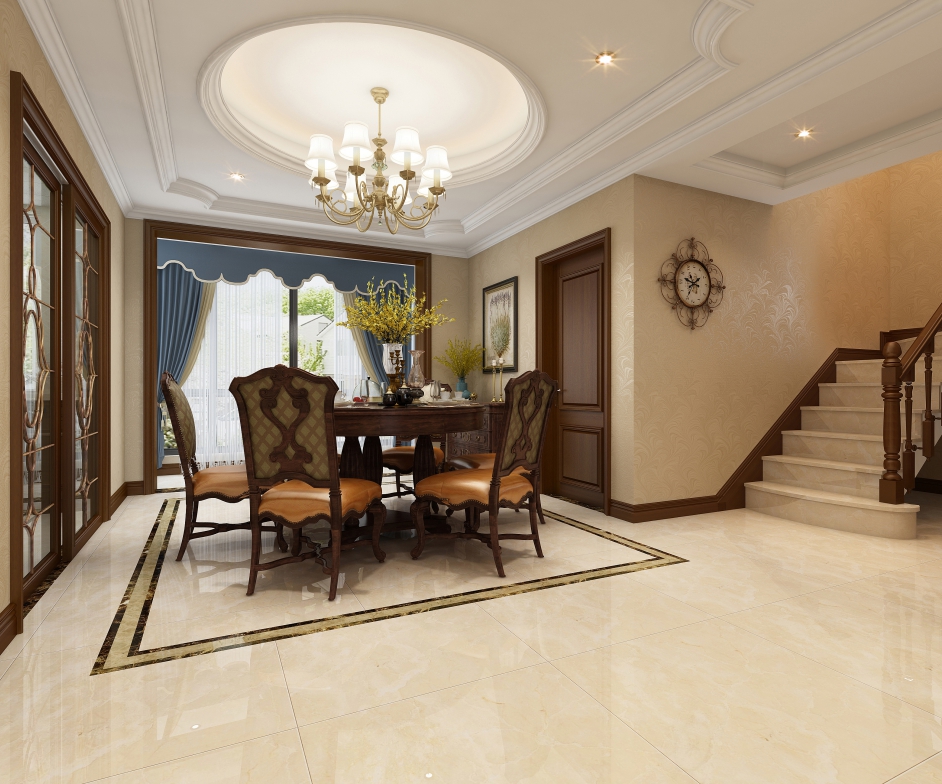 嘉興市翡翠公館新中式風(fēng)格五居室裝修案例