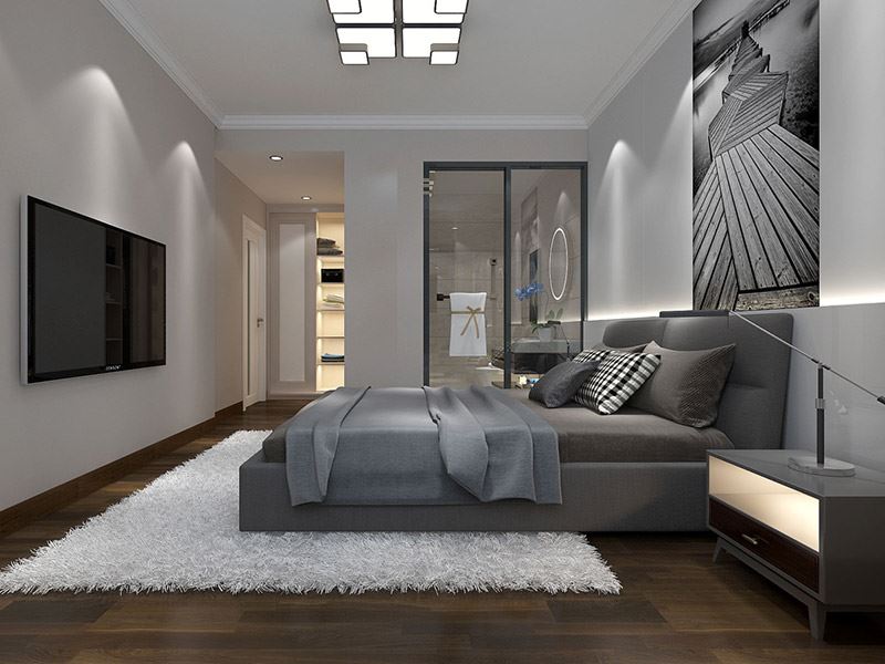 自貢市6米陽光現(xiàn)代簡約風格平層裝修案例