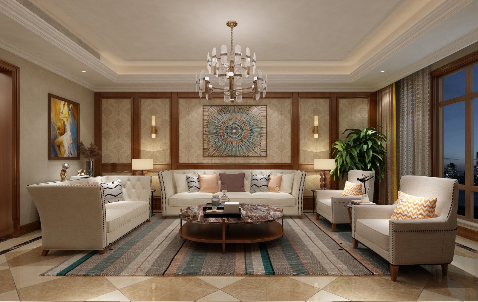 歐式古典風格家裝設計室內(nèi)裝修效果圖-客廳 歐式古典風格家裝設計室內(nèi)裝修效果圖-客廳