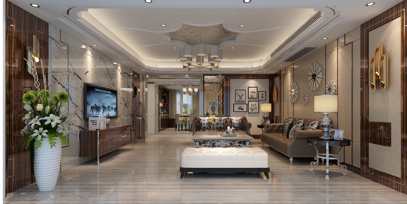 德陽市10號家苑歐式風格五居室裝修案例