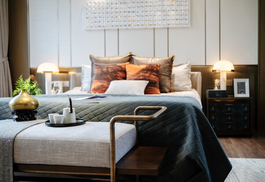 新中式風格室內(nèi)家裝案例效果圖-臥室 新中式風格室內(nèi)家裝案例效果圖-臥室