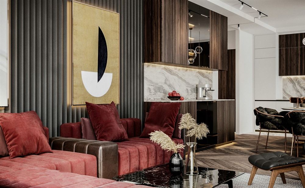 江門市碧濤豪苑輕奢風(fēng)格三居室裝修案例