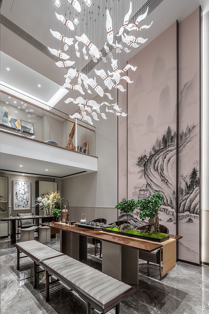 新中式風(fēng)格家裝設(shè)計(jì)別墅裝修效果圖-茶室 新中式風(fēng)格家裝設(shè)計(jì)別墅裝修效果圖-茶室