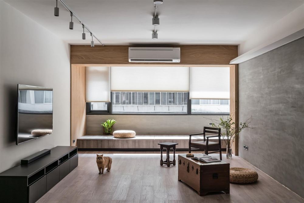 佛山市鵬瑞皓玥灣新中式風(fēng)格二居室裝修案例