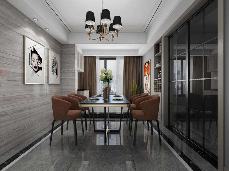 現(xiàn)代前衛(wèi)風(fēng)格室內(nèi)裝修效果圖-華邦祥和園二居96平米-餐廳 現(xiàn)代前衛(wèi)風(fēng)格室內(nèi)裝修效果圖-華邦祥和園二居96平米-餐廳