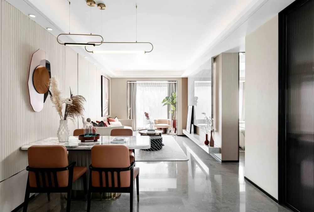 莫蘭迪輕奢風(fēng)格室內(nèi)設(shè)計家裝案例-餐廳 莫蘭迪輕奢風(fēng)格室內(nèi)設(shè)計家裝案例-餐廳