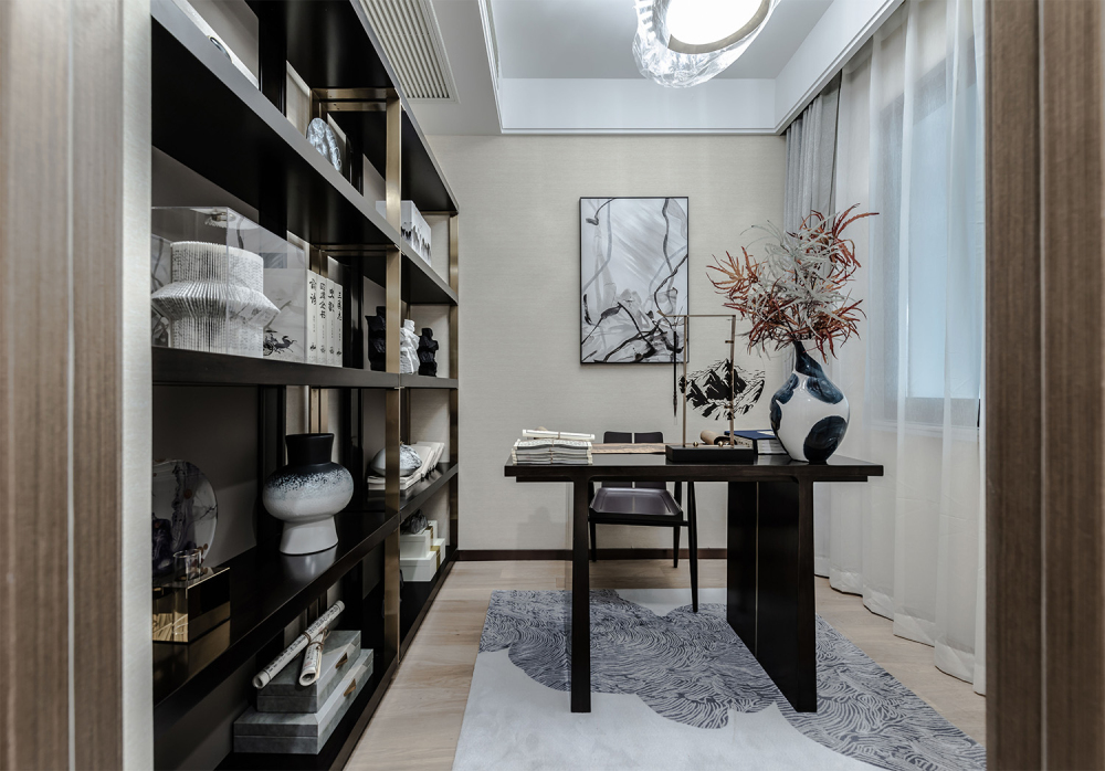 新中式風格室內(nèi)設(shè)計家裝案例-書房 新中式風格室內(nèi)設(shè)計家裝案例-書房