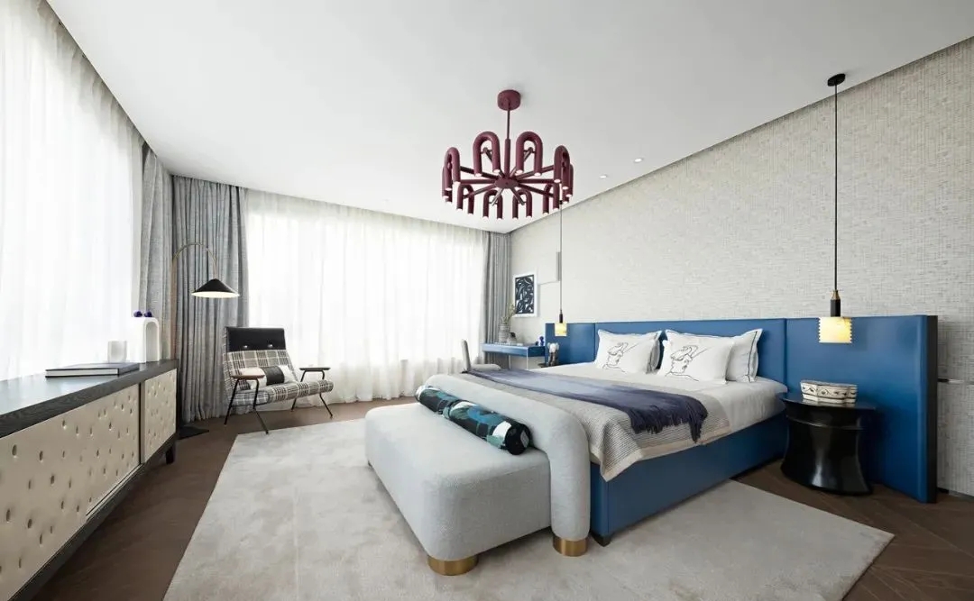 現(xiàn)代輕奢風格別墅室內(nèi)設(shè)計家裝案例-次臥 現(xiàn)代輕奢風格別墅室內(nèi)設(shè)計家裝案例-次臥