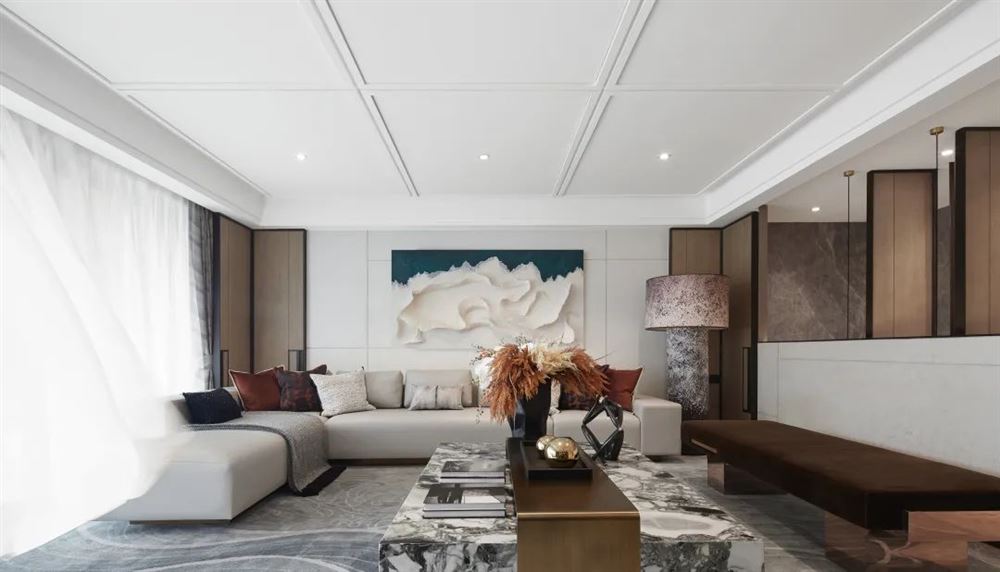 佛山市綠城桂語(yǔ)映月輕奢風(fēng)格三居室裝修案例