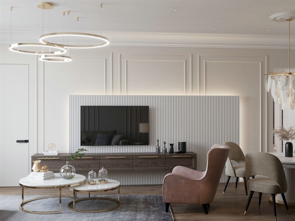 陽江市春江花園輕奢風(fēng)格三居室裝修案例