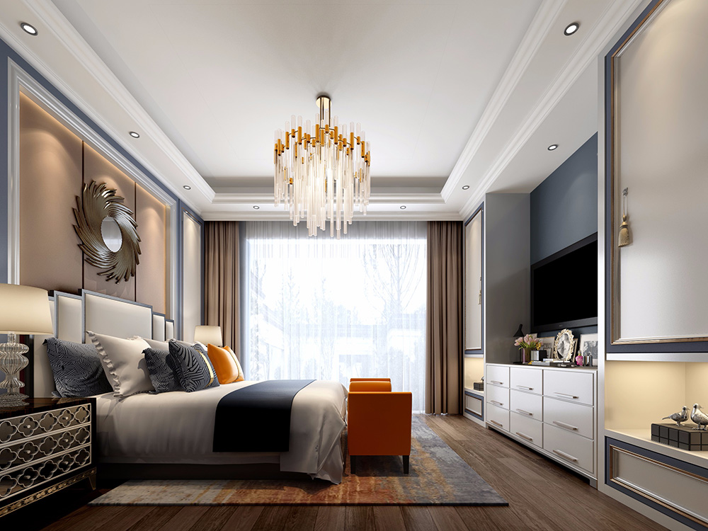 簡歐風格別墅裝修設(shè)計效果圖-萬科城別墅350平米-別墅客臥裝修設(shè)計 簡歐風格別墅裝修設(shè)計效果圖-萬科城別墅350平米-別墅客臥裝修設(shè)計