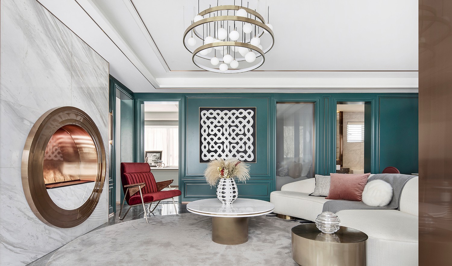 莫蘭迪輕奢風(fēng)格室內(nèi)設(shè)計家裝案例-客廳 莫蘭迪輕奢風(fēng)格室內(nèi)設(shè)計家裝案例-客廳