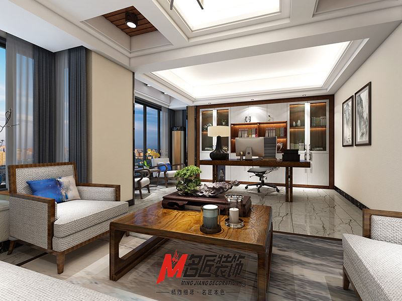 揭陽(yáng)市濱湖花園現(xiàn)代風(fēng)格辦公空間裝修案例