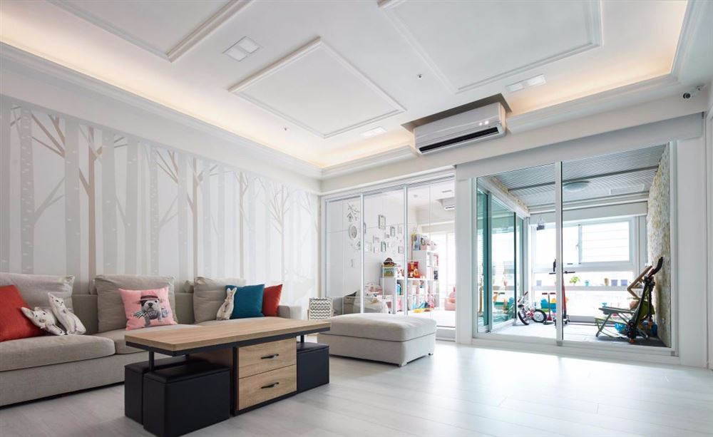 江門市百盈御泉灣美式風(fēng)格三居室裝修案例