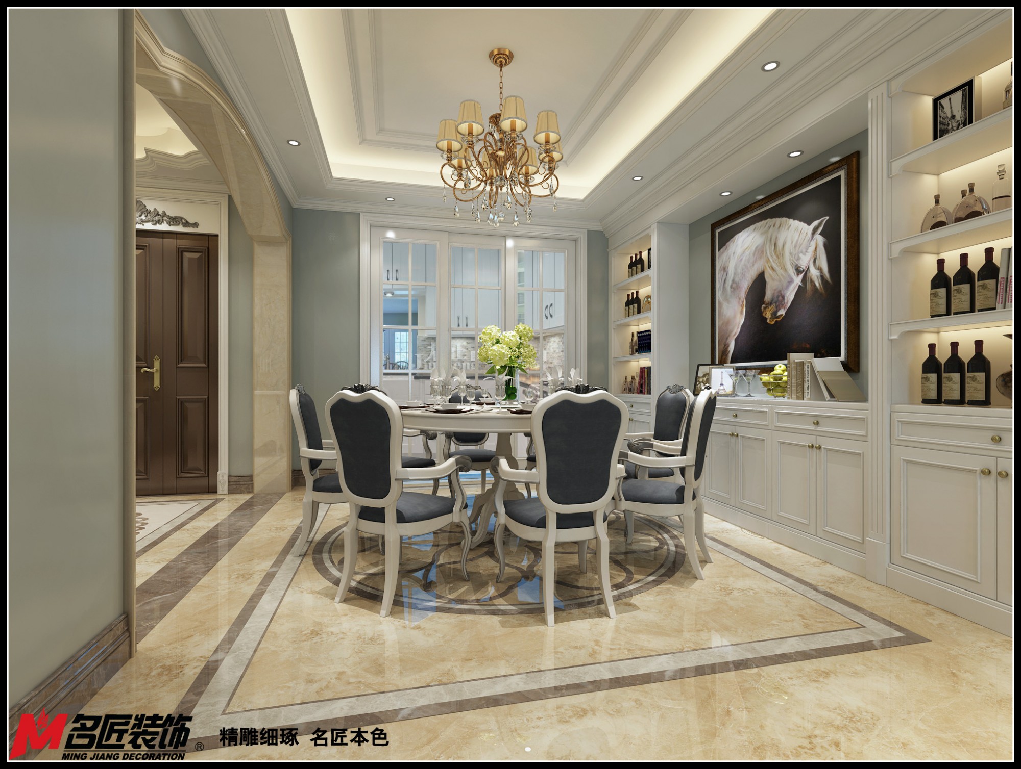 德陽市88號苑歐式風格別墅裝修案例