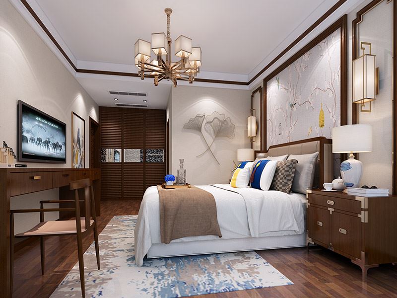 河源市福臨苑新中式風(fēng)格復(fù)式裝修案例