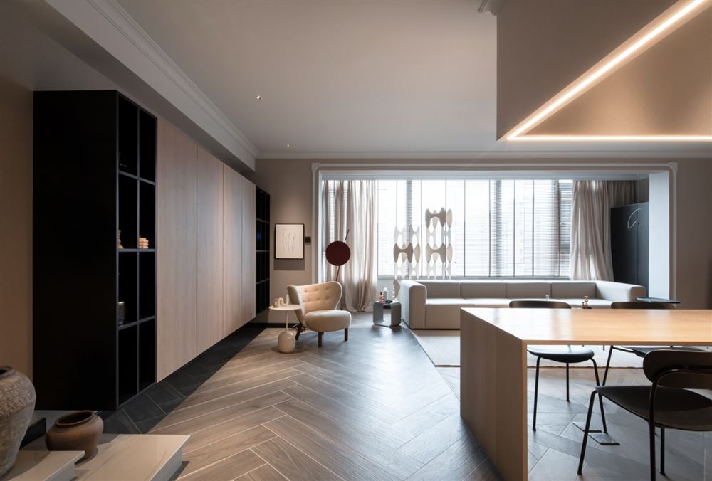 江門市江門奧園現(xiàn)代簡約風(fēng)格三居室裝修案例