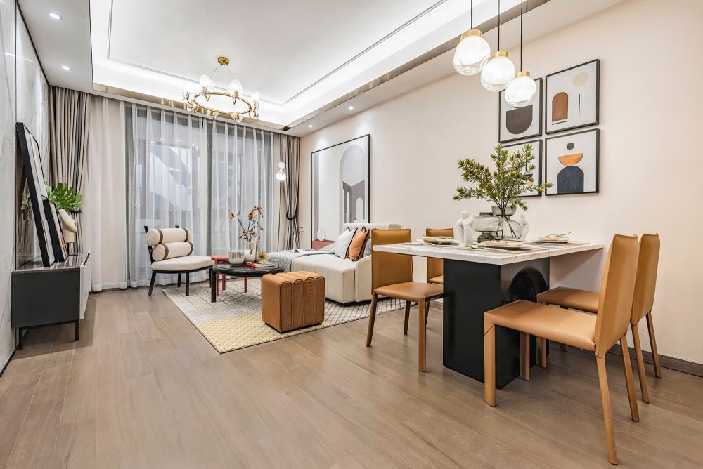 佛山市招商曦岸現(xiàn)代簡約風格三居室裝修案例