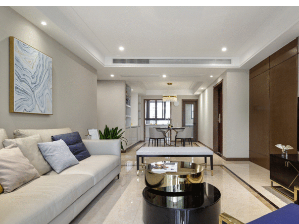 佛山市順德自在城輕奢風格四居室裝修案例