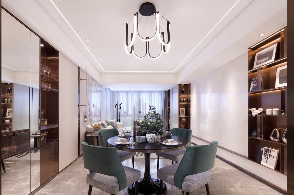 江門市潮連玫瑰園輕奢風(fēng)格四居室裝修案例