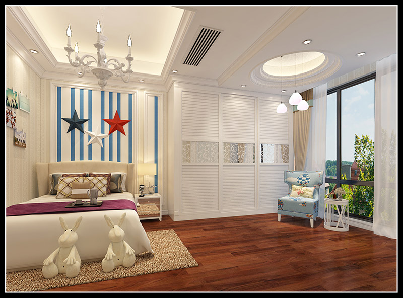歐式風格室內裝修設計效果圖-東湖洲花園四居160平米-室內裝修設計兒童房 歐式風格室內裝修設計效果圖-東湖洲花園四居160平米-室內裝修設計兒童房
