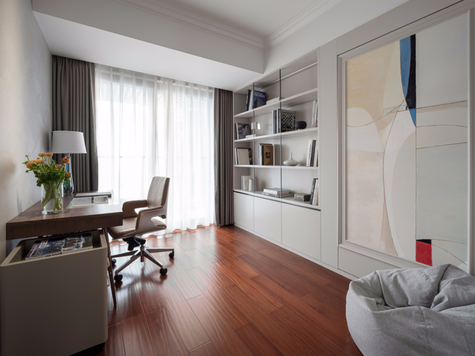 現(xiàn)代簡約風(fēng)格室內(nèi)家裝案例效果圖-書房 現(xiàn)代簡約風(fēng)格室內(nèi)家裝案例效果圖-書房