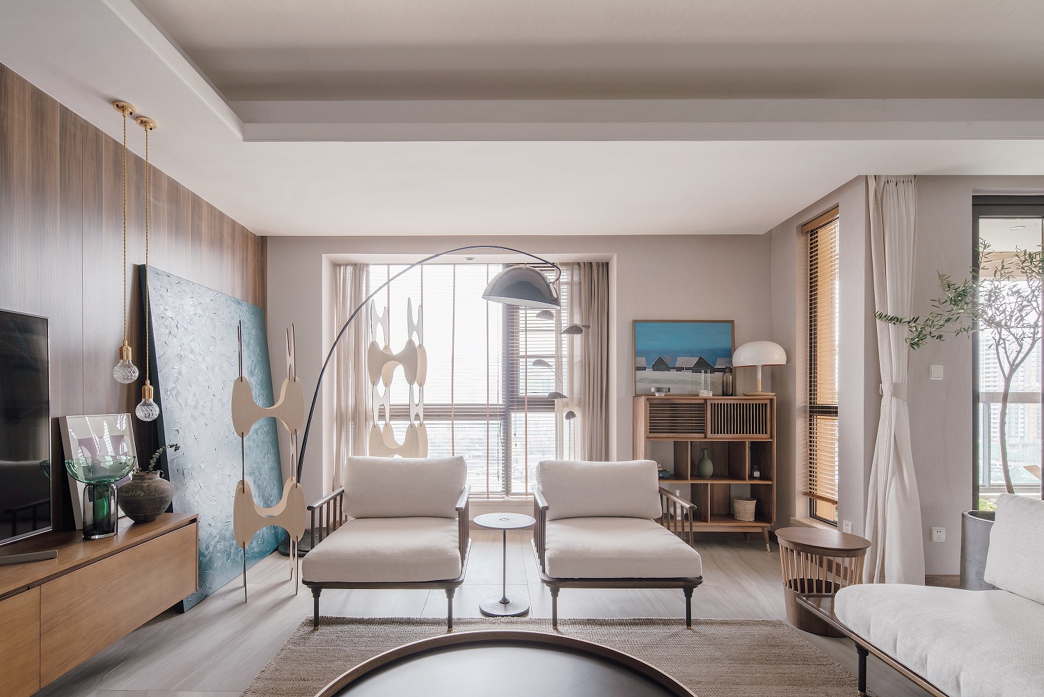 原木簡(jiǎn)約風(fēng)格室內(nèi)家裝案例效果圖-客廳落地窗 原木簡(jiǎn)約風(fēng)格室內(nèi)家裝案例效果圖-客廳落地窗