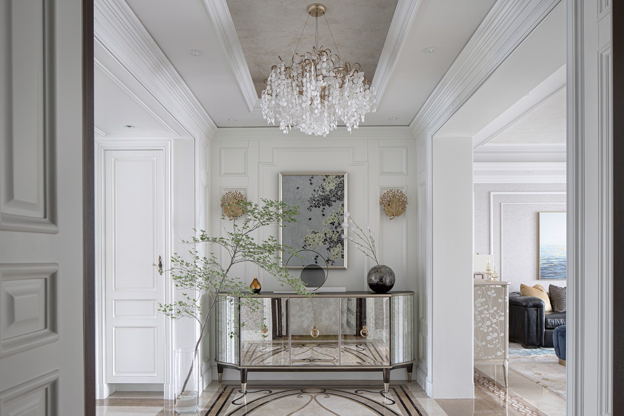 現(xiàn)代輕奢風(fēng)格家裝設(shè)計(jì)室內(nèi)裝修效果圖-玄關(guān) 現(xiàn)代輕奢風(fēng)格家裝設(shè)計(jì)室內(nèi)裝修效果圖-玄關(guān)