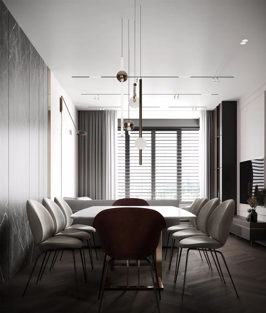 惠州市龍城一號現(xiàn)代簡約風格三居室裝修案例