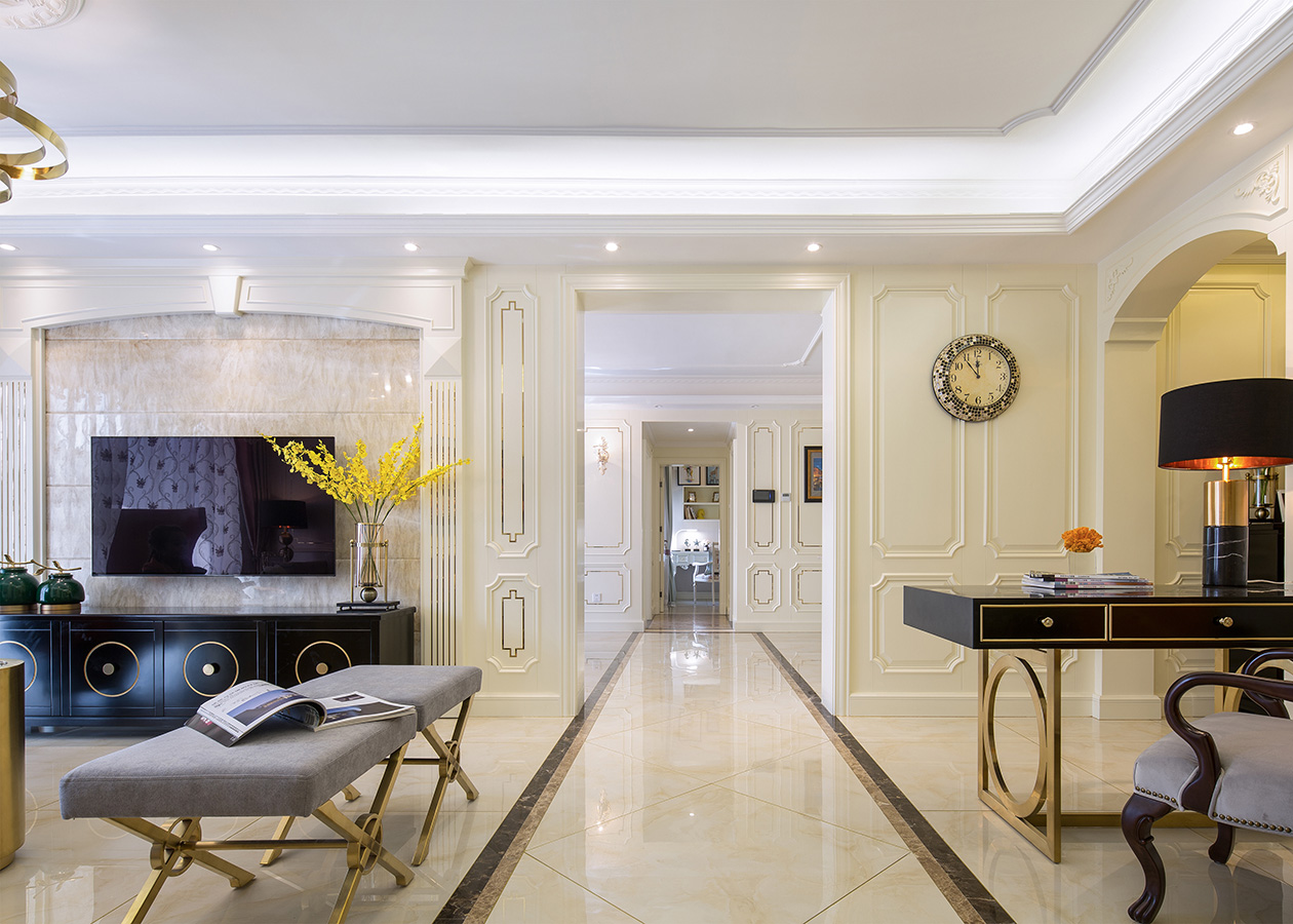 美式輕奢風(fēng)格室內(nèi)設(shè)計(jì)家裝案例-走廊 美式輕奢風(fēng)格室內(nèi)設(shè)計(jì)家裝案例-走廊