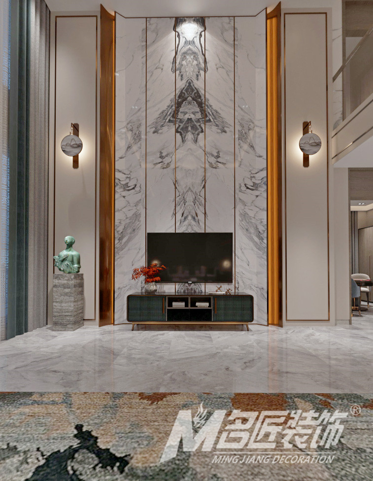 別墅大宅裝修設計-客廳電視背景墻 別墅大宅裝修設計-客廳電視背景墻