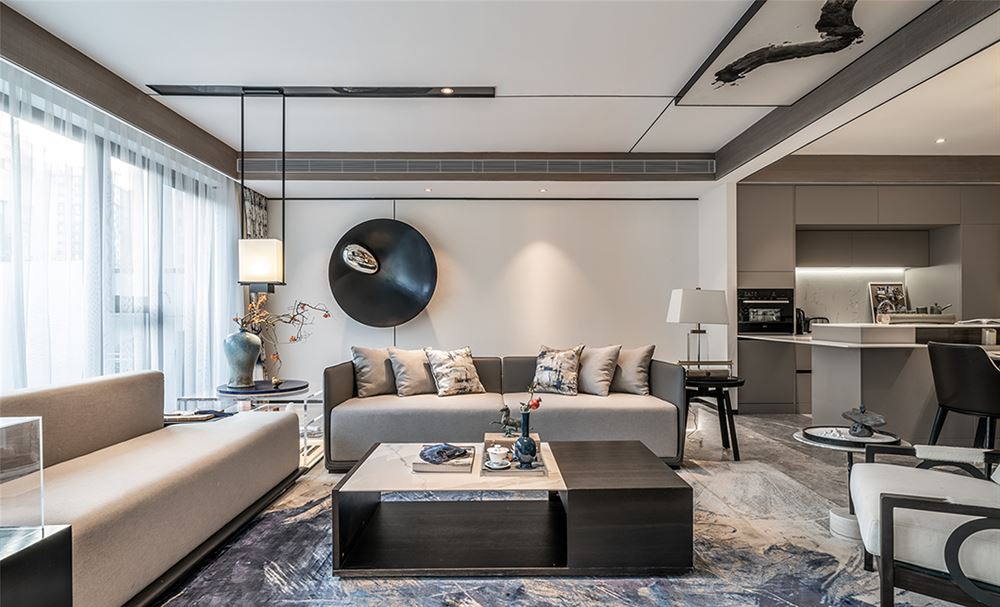 曲靖市今飛御景園新中式風(fēng)格別墅裝修案例