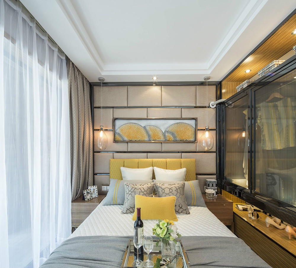 現(xiàn)代簡約風格室內裝修效果圖-同濟廣場二居90平米-室內臥室裝修設計 現(xiàn)代簡約風格室內裝修效果圖-同濟廣場二居90平米-室內臥室裝修設計