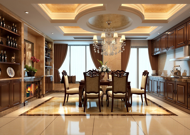 佛山市順德自在城歐式風格四居室裝修案例