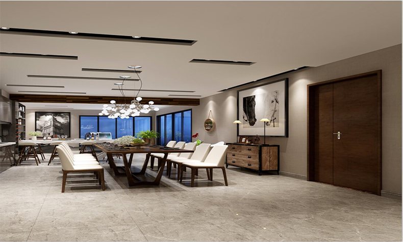 現(xiàn)代簡約風格別墅裝修設(shè)計效果圖-瀧景花園別墅365平米-別墅餐廳裝修設(shè)計 現(xiàn)代簡約風格別墅裝修設(shè)計效果圖-瀧景花園別墅365平米-別墅餐廳裝修設(shè)計