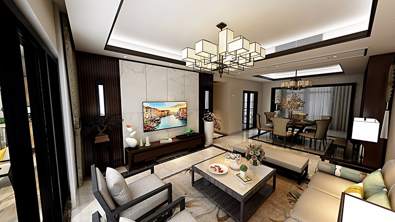 美的君蘭江山四居168平米北歐風(fēng)格裝修案例-客廳 美的君蘭江山四居168平米北歐風(fēng)格裝修案例-客廳