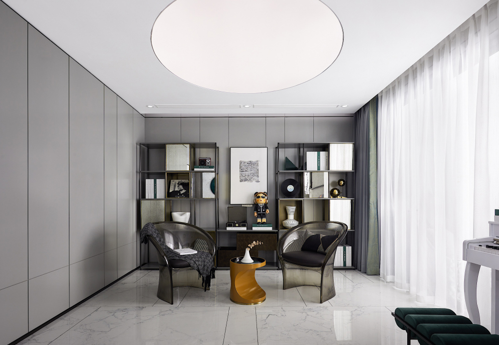 簡歐輕奢風(fēng)格室內(nèi)家裝案例效果圖-書房 簡歐輕奢風(fēng)格室內(nèi)家裝案例效果圖-書房