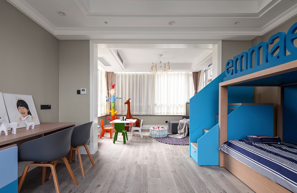 現(xiàn)代美式風格別墅家裝案例效果圖-兒童房 現(xiàn)代美式風格別墅家裝案例效果圖-兒童房