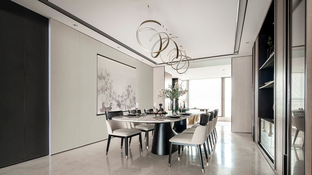 新中式風格室內(nèi)家裝案例效果圖-餐廳 新中式風格室內(nèi)家裝案例效果圖-餐廳