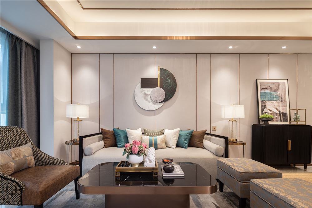 江門市越秀星匯名庭新中式風(fēng)格別墅裝修案例