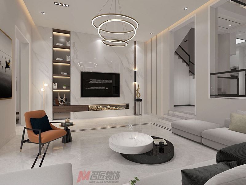 自貢市百花小區(qū)現(xiàn)代簡約風格別墅裝修案例