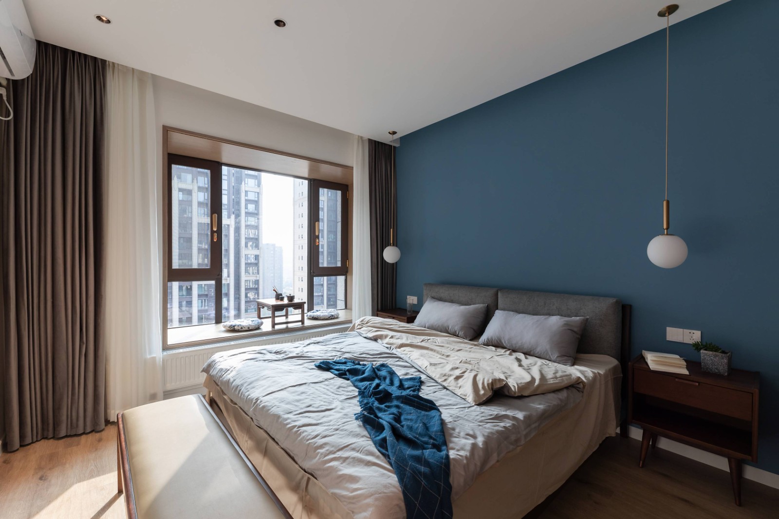 混搭風格家裝設計室內(nèi)裝修效果圖-臥室