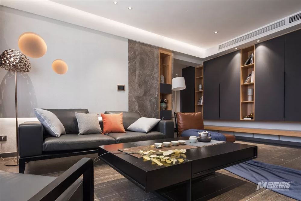 常州市新城桃李郡輕奢風(fēng)格三居室裝修案例